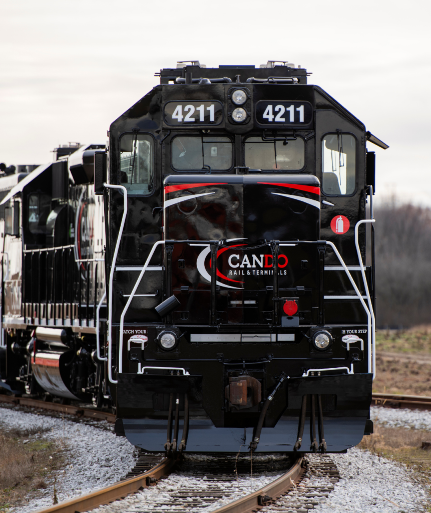 Cando locomotive on the tracks